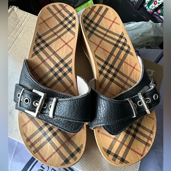 Burberry x Dr Scholl’s Clog Sandals - Picture 1 of 4